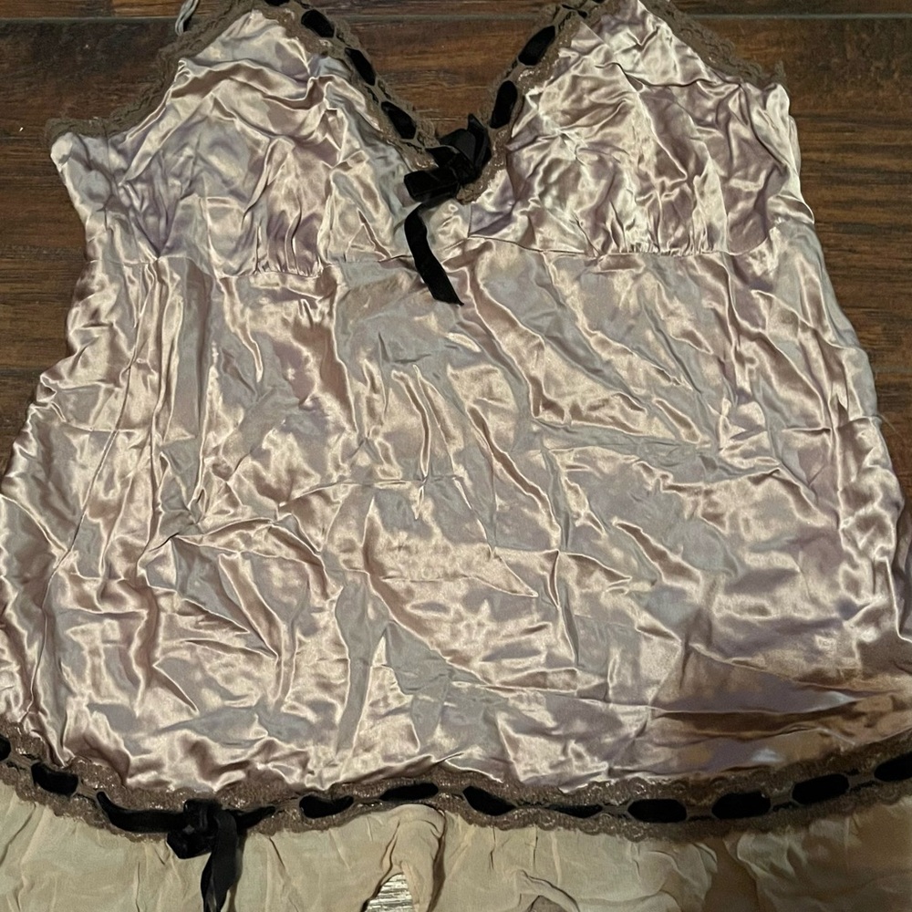 Silk Camisole with Black Accents
